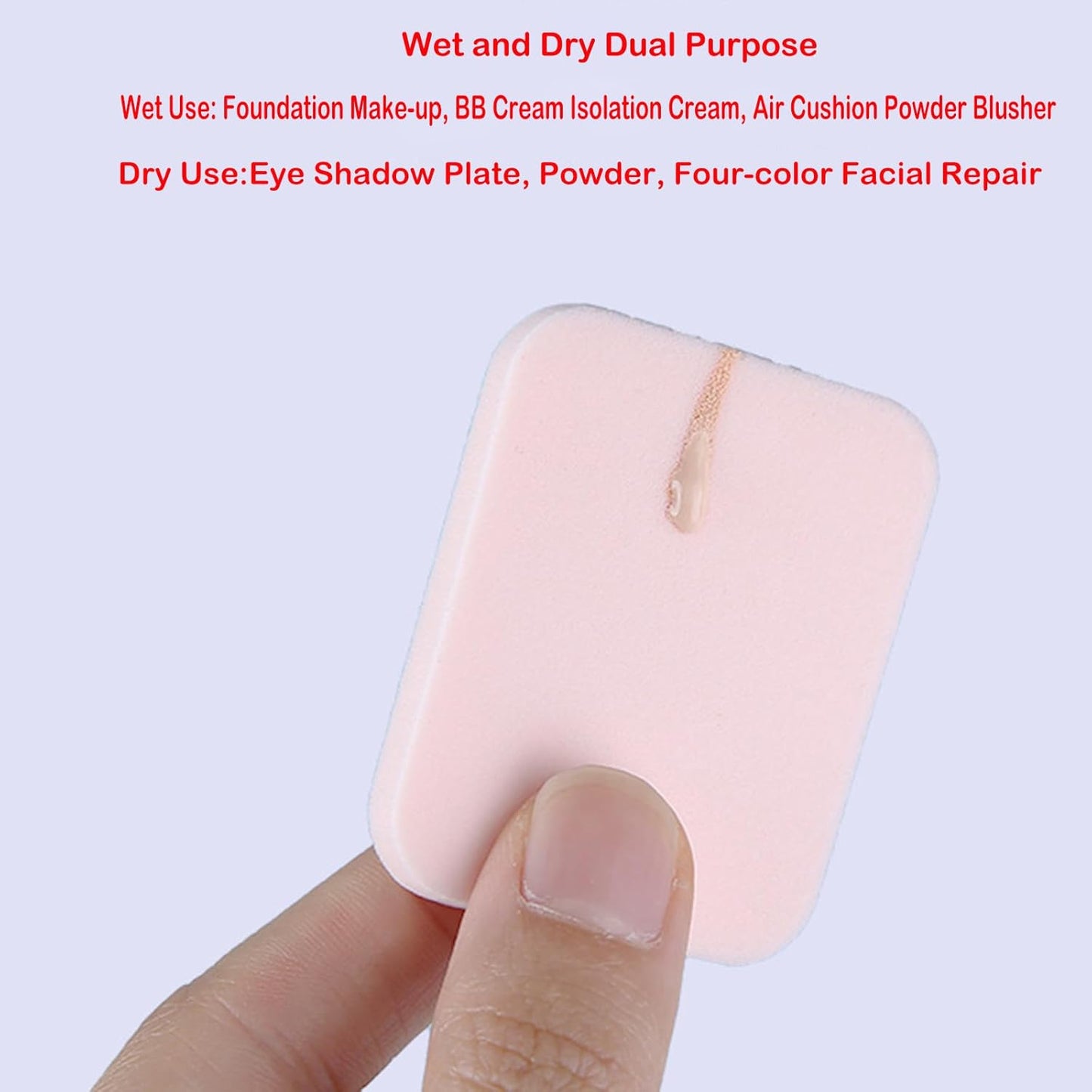 40PCS Round Square Shaped Makeup Blenders Sponges Set, Use for Dry and Wet, Perfect for Full Face Curve Blending, Cream, Liquid, Powder Foundation Cosmetics, Latex Free, Soft, Flexible-GlimoraGlow