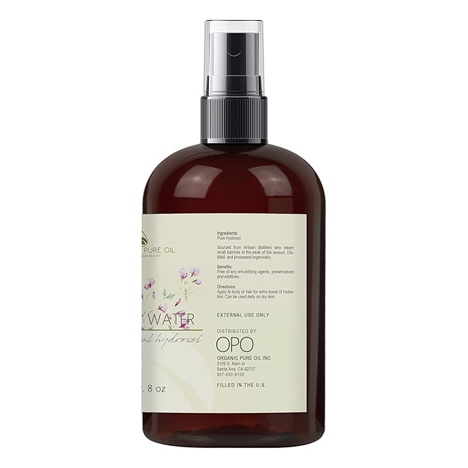 Jasmine Hydrosol Face Mist Calming Spray, Toner, Aromatherapy, Body Mist, Set Makeup, 8oz, Pure Hydrosol Water Jasmine by Organic Pure Oil-GlimoraGlow