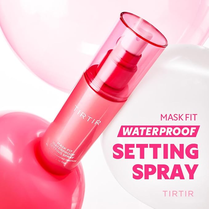 TIRTIR Waterproof Setting Spray – 24 Hour Long Lasting Fix, Sweatproof Water Resistant Makeup Finisher – Ethanol Free, Semi Matte Finish for Oily Skin – Korean Makeup Fixer-GlimoraGlow