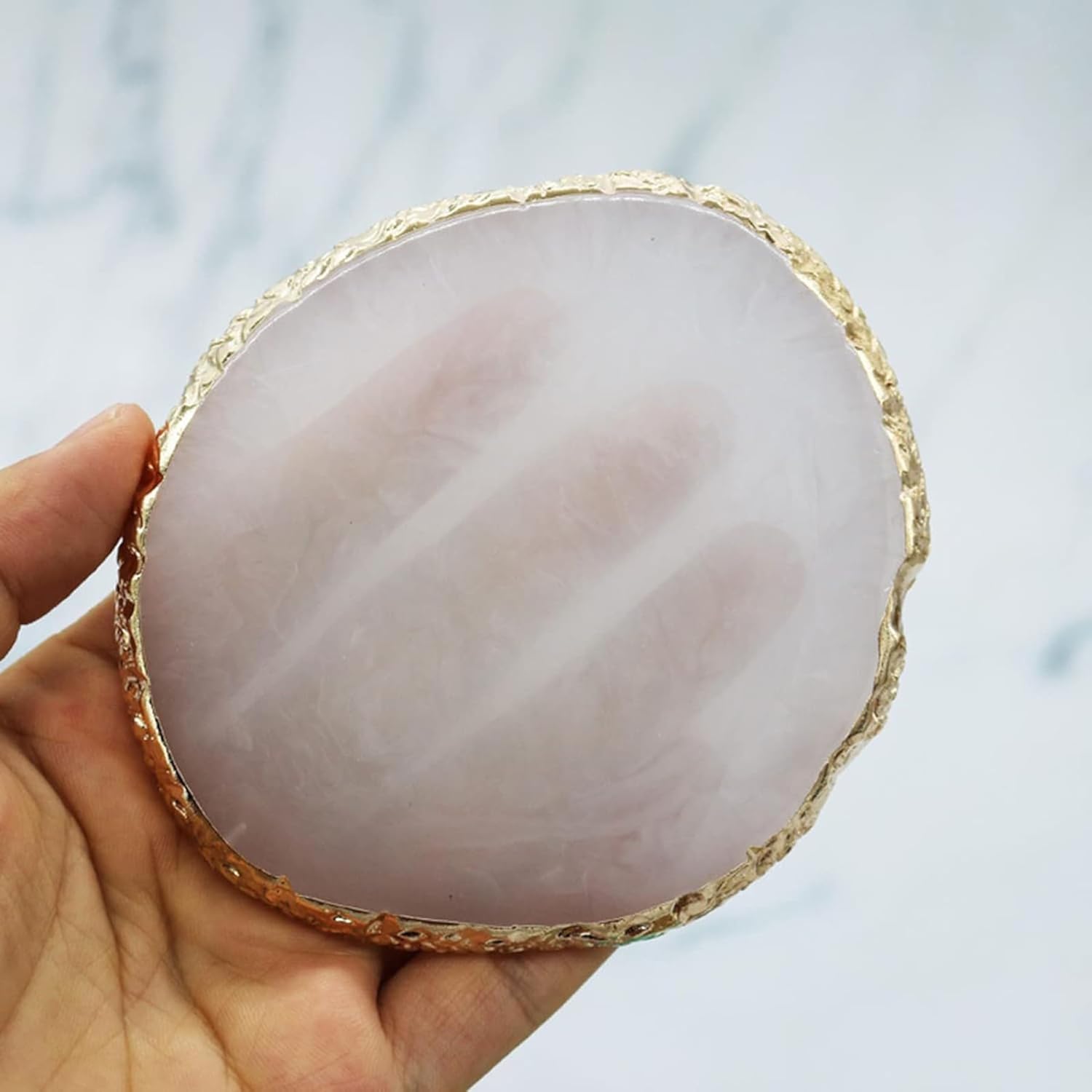 2 Pcs Resin Nail Palette Nail Polish Palette Nail Art Palette with Stainless Stirring Rod (Gray and Green)-GlimoraGlow