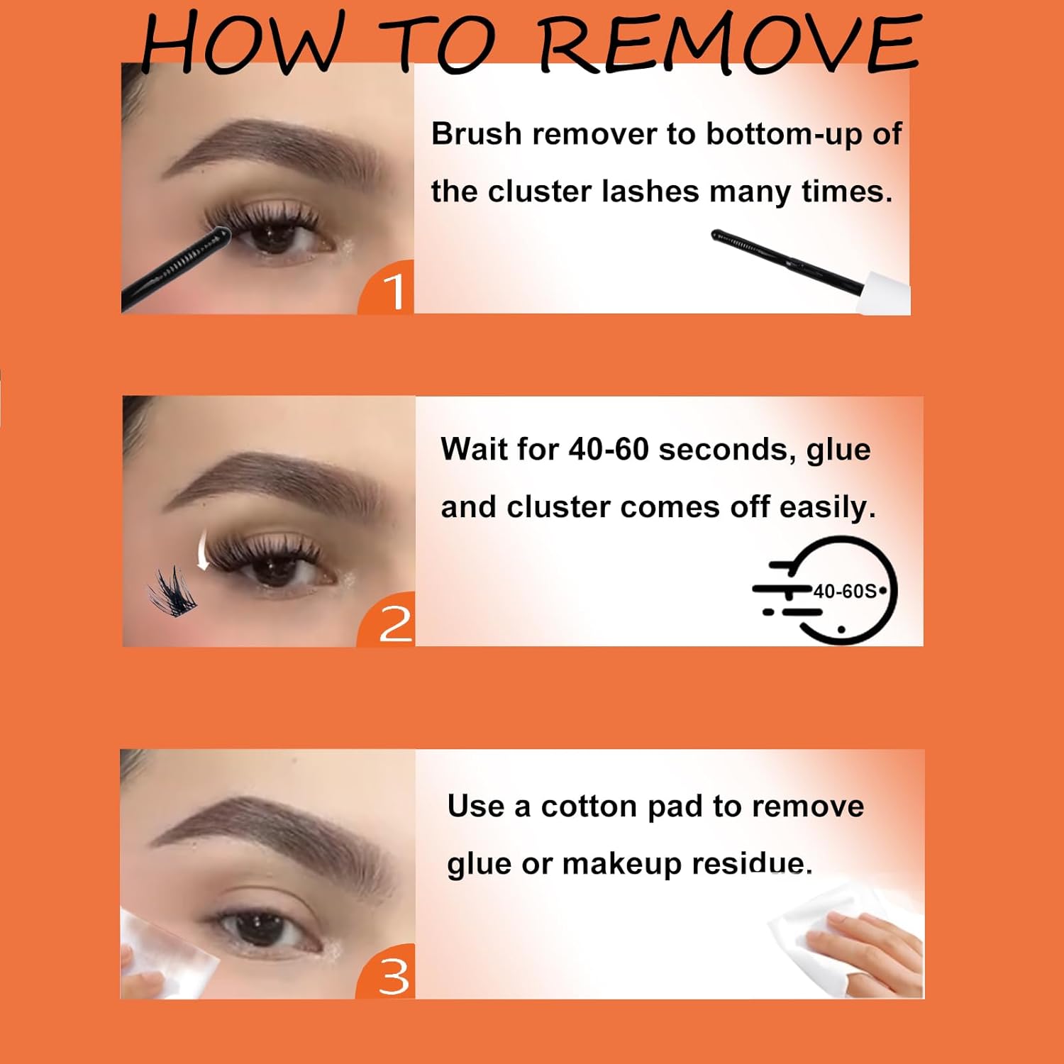 Lash Clusters Kit DIY Lash Extension Kit Eyelash Clusters with Lash Bond and Seal Waterproof Lash Glue Remover Tweezers Brush Cluster Eyelash Extensions Kit (Set 40D-0.07D-Mix8-16)-GlimoraGlow