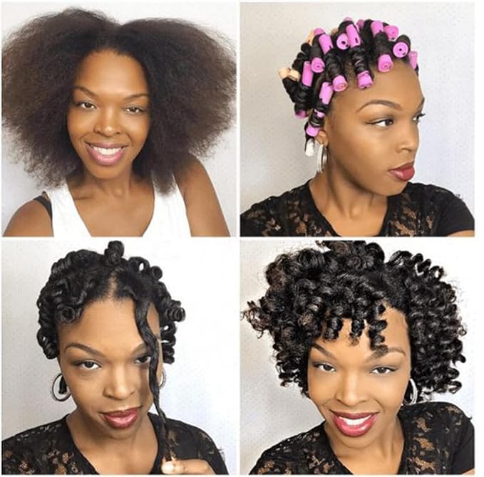 20pcs Women's Perm Rods Set for Natural Hair: 2 Sizes Cold Wave Hair Rollers for Curling and Styling All Hair Lengths - DIY Hairdressing Tools (Purple)-GlimoraGlow