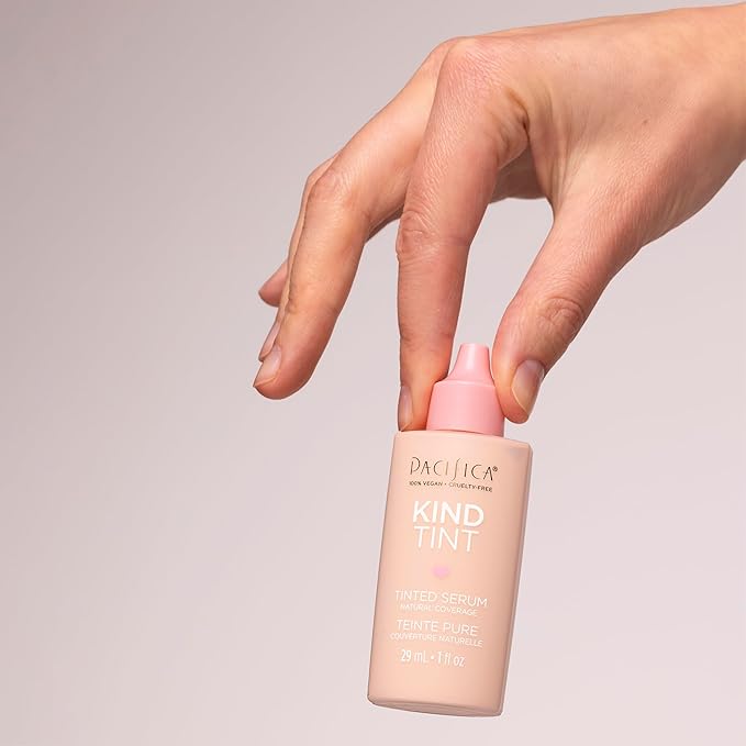 Pacifica Beauty Kind Tint Tinted Serum, Skincare, Vegan Collagen, Hyaluronic Acid, Vitamin C, Niacinamide, Caffeine, Hydrating, Lightweight Foundation, Natural Dewy Skin, Shade 24, 1 fl oz (1 Count)-GlimoraGlow