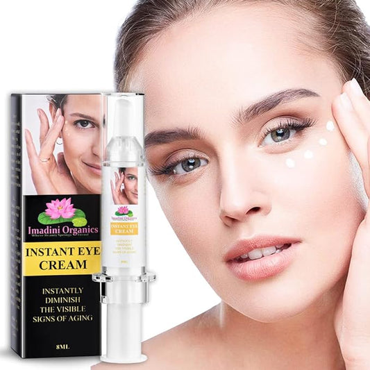 Imadini Natural Eye Wrinkle Cream, Remove Eye Bag Dark Circles, Reduce Puffiness & Eye Wrinkle, Ideal Eye Bag Cream For Both Men & Women– 8ml-GlimoraGlow