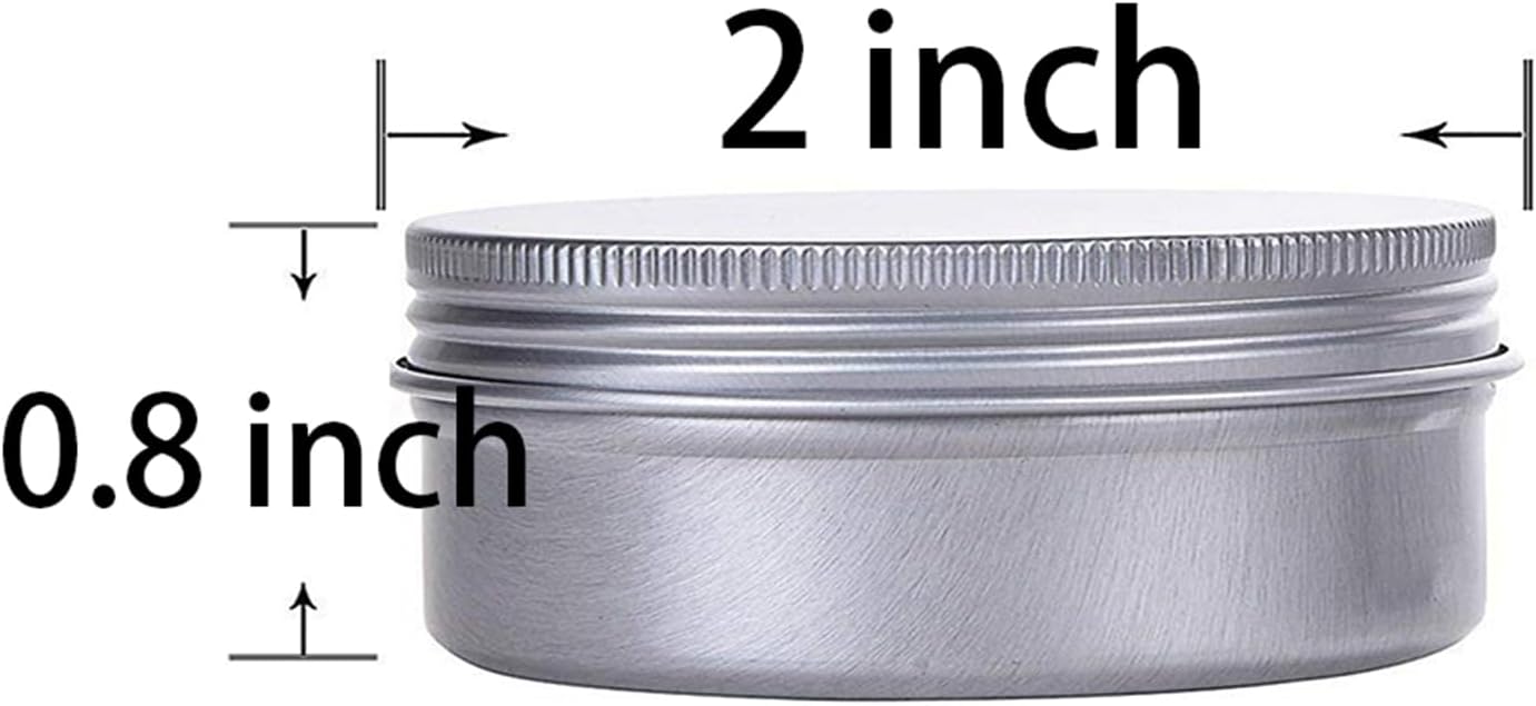 1 Ounce Aluminum Tin Jar Refillable Containers 30ml Aluminum Screw Lid Round Tin Container Bottle for Cosmetic,Lip Balm, Cream, 12 Pack.-GlimoraGlow