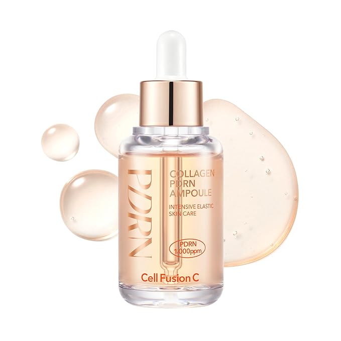 Cell Fusion C Collagen PDRN Ampoule, Salmon DNA PDRN Face Serum for Glow, Collagen, Niacinamide, Hydrating & Firming, Uneven Skin Tone, 1.18 fl.oz. / 35ml-GlimoraGlow