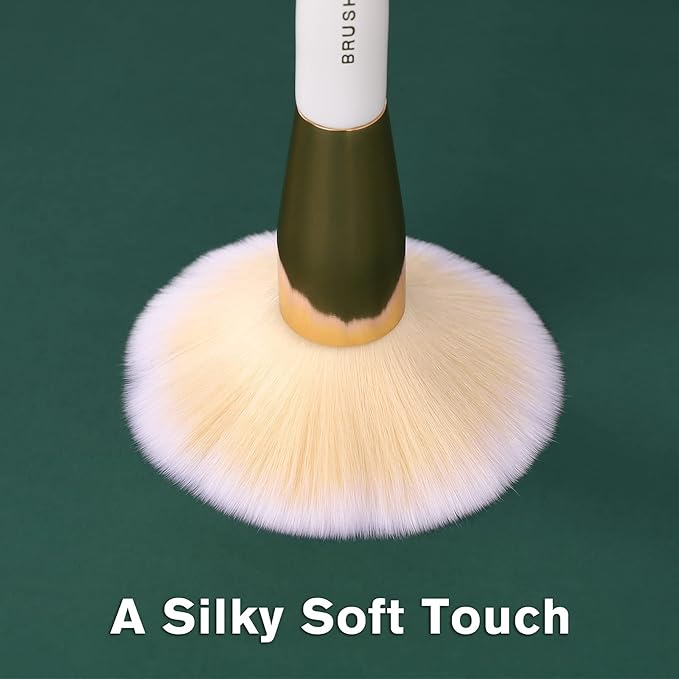 Makeup Brushes Set 10Pcs Professional Kabuki Foundation Eyeshadow Blush Blending Lip Full Face Cosmetic Kit W/Makeup Brush Set with Holder-GlimoraGlow