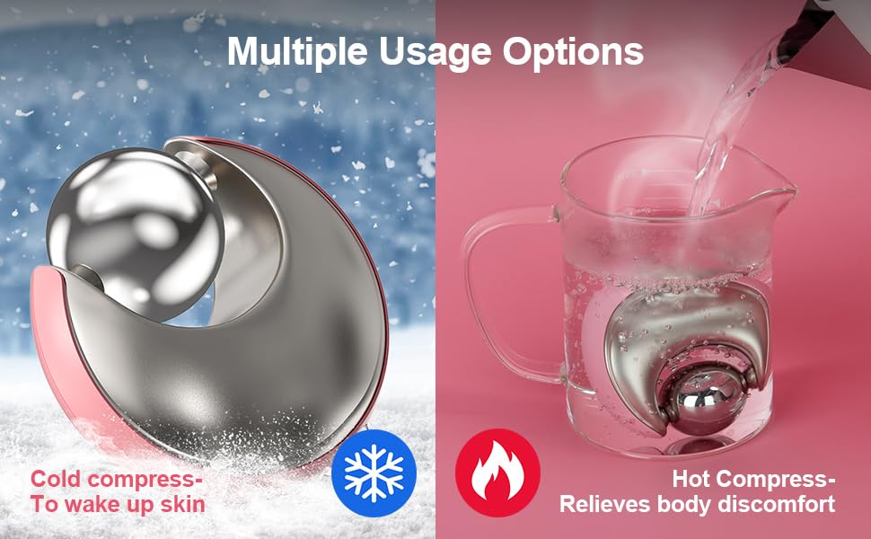 Facial Roller for Puffy Eyes, Ice Globes for Face 360° Rotating Eye Cream Applicator Tool Ice Roller for Face and Eyes-GlimoraGlow