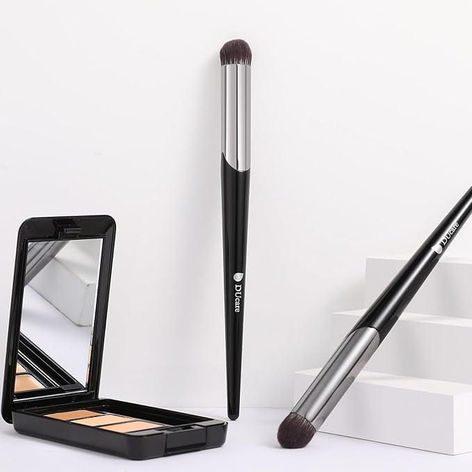 DUcare Tapered Small Concealer Brush Under Eye, Nose Contour Brush Mini Makeup Brushes Ideal for Liquid, Cream, and Powder Concealer(V03)-GlimoraGlow