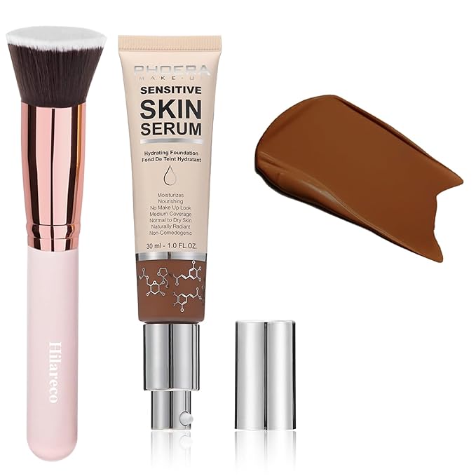 2024 New PHOERA Foundation Makeup for Mature Skin, Wrinkles Matte Natural Finish for a Flawless Complexion (N06 Mocha)-GlimoraGlow