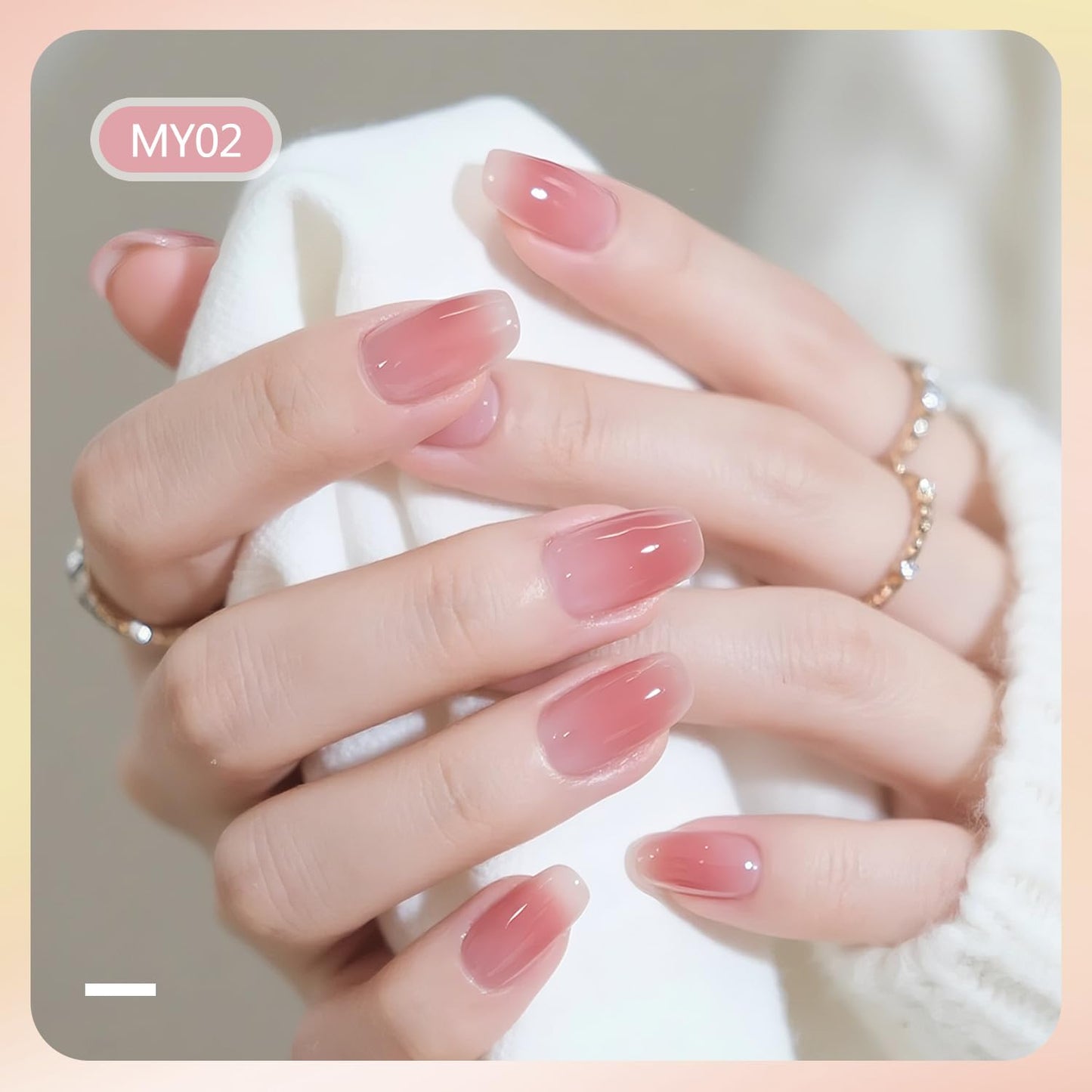 Jelly Nail Polish Set, 10 Color With 2PCS Base and Top Coat Quick Drying High Gloss Shine Jelly Nail Polish Translucent Amber Gray Red Nude Color Holiday Gift Giving-GlimoraGlow