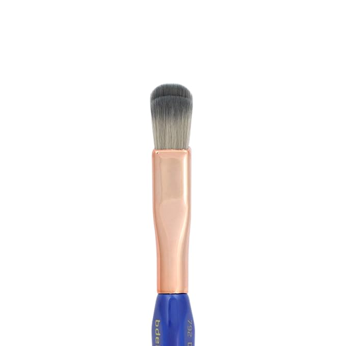 Bdellium Tools Professional Makeup Brush - Golden Triangle 792 Eye Double Dome Blender - With All Vegan and Soft Synthetic Fibers, For Effortless Application and Blending (Blue, 1pc)-GlimoraGlow