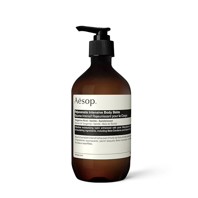 Aesop Rejuvenate Intensive Body Balm | Intensive Moisturising, Nourishing, Hydrating | Enhanced with Macadamia Nut and Sandalwood Oils | 16.9 oz / 500mL-GlimoraGlow