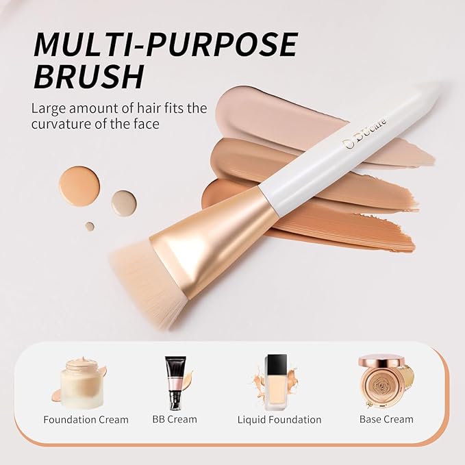 DUcare Contour Brush, Flat Top & Oval Head Face Contouring Brush For Blending & Buffing, Multi-Purpose Face Makeup Brushes for Liquid Foundation/Cream/Facial Mask-GlimoraGlow