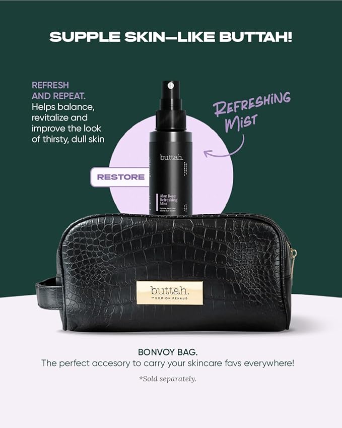 Buttah Skin by Dorion Renaud Aloe Rose Refreshing Mist 4oz - Hydrating Rose Water Face Spray - Refreshing Aloe Facial Mist - Naturally Based Skin Care for Men & Women - Black-Owned Skincare-GlimoraGlow