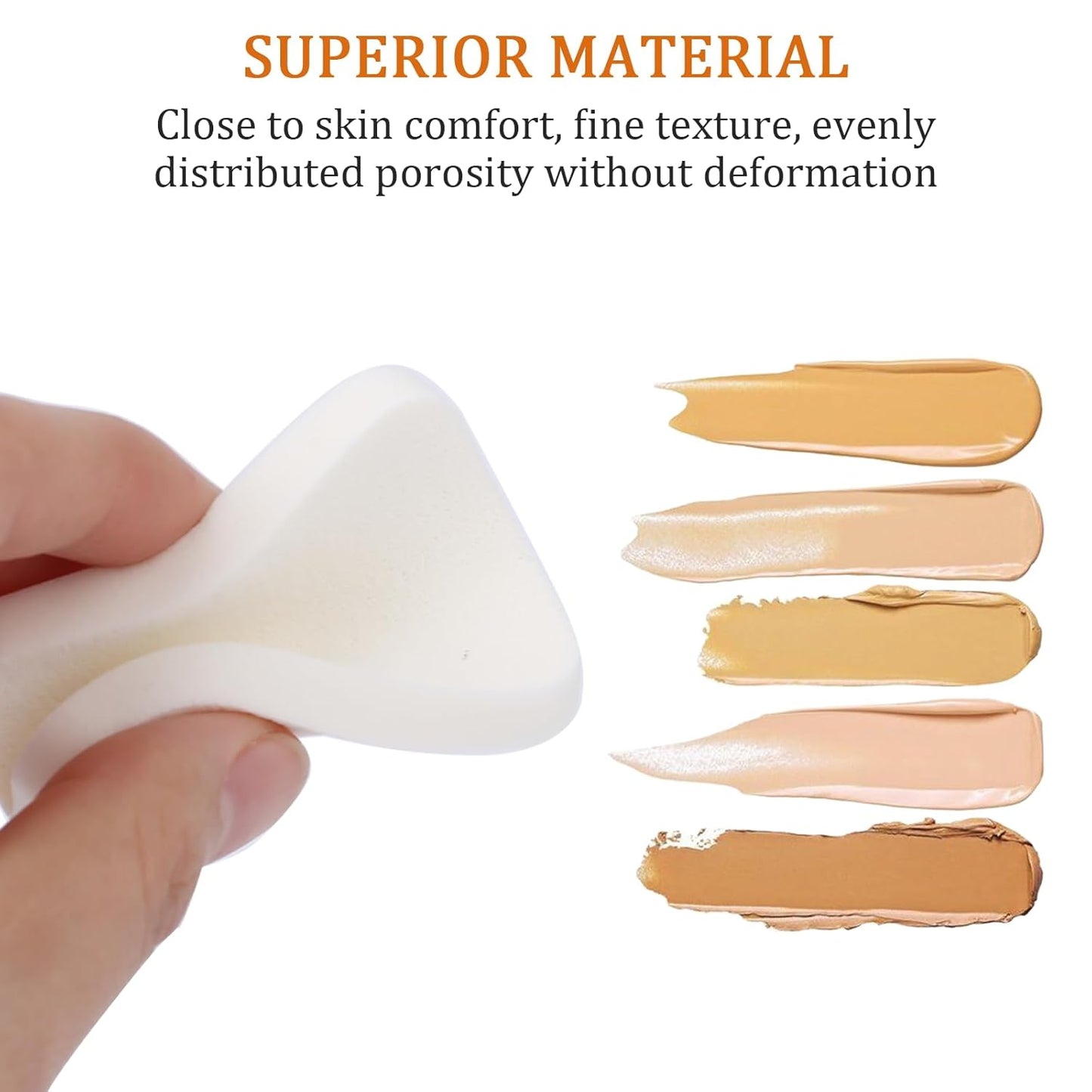 20Pcs White Makeup Cosmetic Sponge Square Make Up Facial Face Soft Sponge Cosmetic Puff Women Lady Beauty Makeup Foundation Powder Puff for All Skin Types Wet and Dry Dual Use-GlimoraGlow