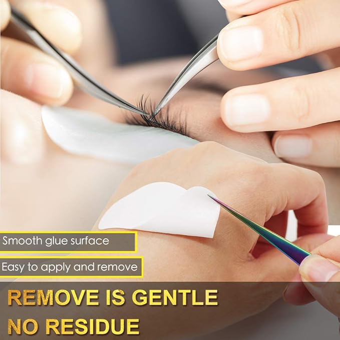 Hydrogel Eye Patch Eyelash Extension Supplies - Akissos 100 PCS Lash Extension Supplies Lift Tint Under Eye Pads Undereye Gel Patches Lint Free Professional Individual DIY Beauty Tool - 3nd Gen-GlimoraGlow