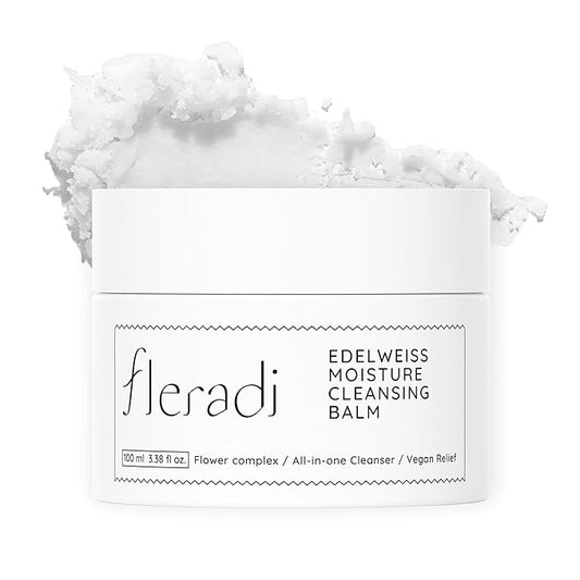 Edelweiss Cleansing Balm – Vegan Makeup Remover and Face Cleanser with Natural Flower Extracts. Korean Skincare, No Parabens or Sulfates (3.38 fl oz)-GlimoraGlow