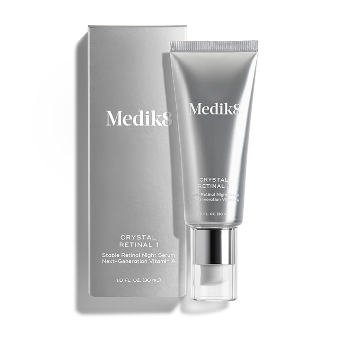 Medik8 Crystal Retinal 1 - Firming, Advanced Skin Retinaldehyde Face Serum - Night Serum with Hyaluronic Acid and Vitamin E - Gluten Free - 1 oz-GlimoraGlow