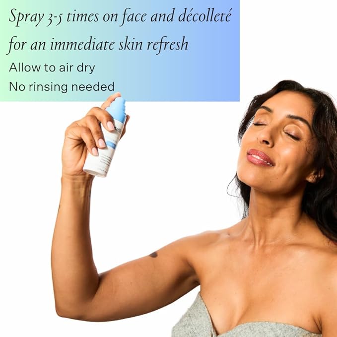 Detox & Soothe Face Mist with Hypochlorous Acid | Reduces Redness & Breakouts | pH Balance & Skin Cleansing for Active Lifestyles | TSA Approved, 2.7 oz | Clean Ingredients-GlimoraGlow