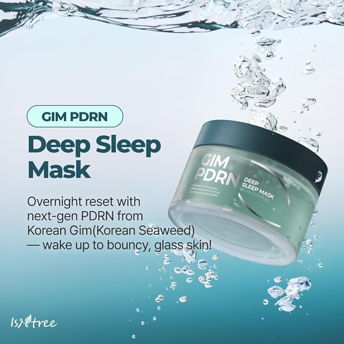 IsNtree Gim PDRN Deep Sleep Mask 80ml, 2.7 fl oz | Korean SEAWEED Skincare Sleeping Mask gel | Night Cream | Facial Mask | Overnight Gel mask for Hydration & Skin Bounce-GlimoraGlow