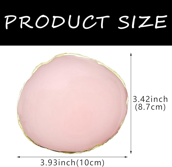 2 Pack Nail Art Palette Makeup Foundation Mixing Palette Holder Golden Edge Professional Cosmetic Nail Art Tools for Women and Girls Nail Polish Liquid Lipstick Concealer-GlimoraGlow