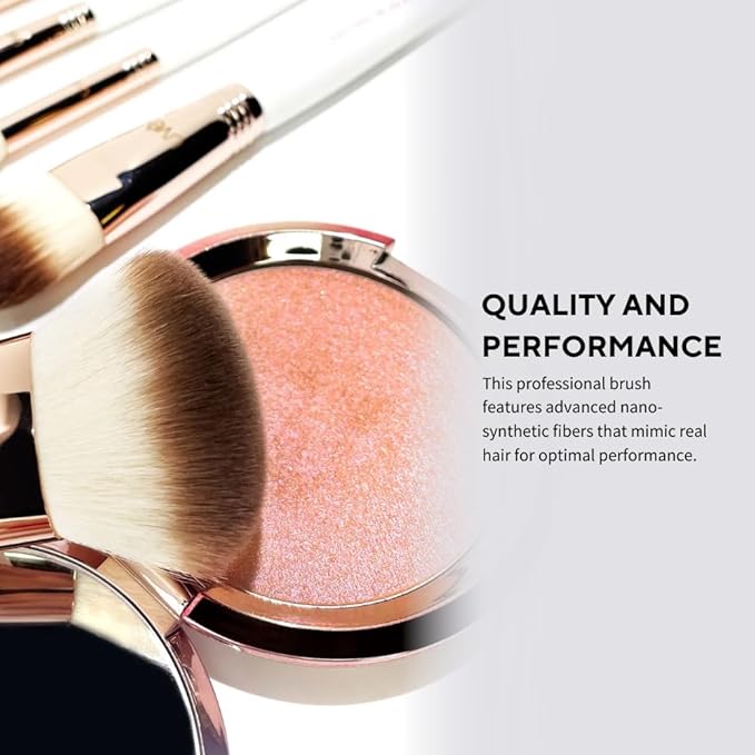 Professional Makeup Brush 11 Piece Set, Premium Synthetic Vegan Brushes Kit for Blending Powder, Foundation, Concealer, Blush & Eye Shadow, Cruelty-Free-GlimoraGlow