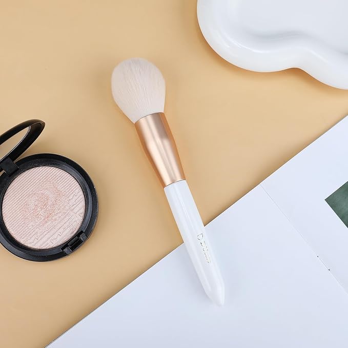 DUcare Tapered Blush Brush for Cheeks - Pointed Powder Brush for Light Application, Multi-Purpose Makeup Brushes Perfect for Highlighting, Defining, Sculpting, and Contouring-GlimoraGlow