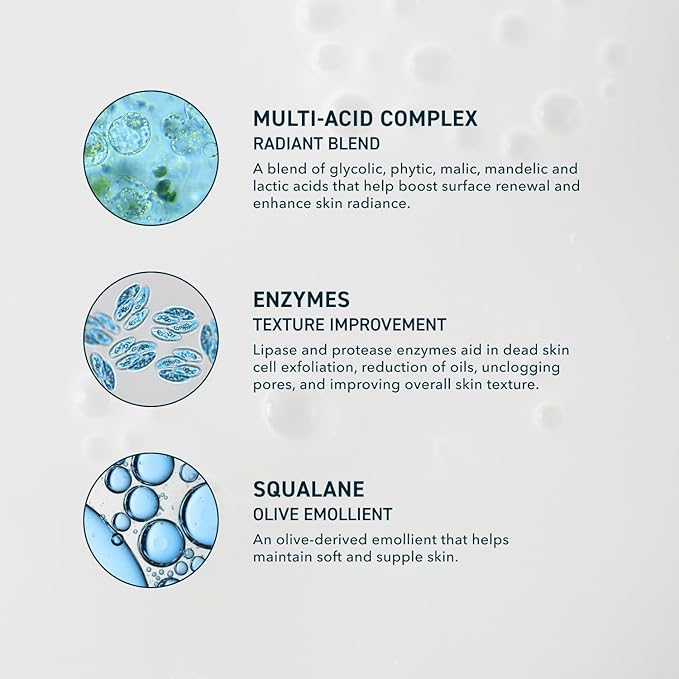 Skin Multi-Acid Milk Peel, Professional Exfoliating Solution. 15% Glycolic Acid Face Peel with Lactic Acid and Enzymes. Hydrating Chemical Exfoliant. Clinical Strength Formula, 7.6oz Bottle.-GlimoraGlow