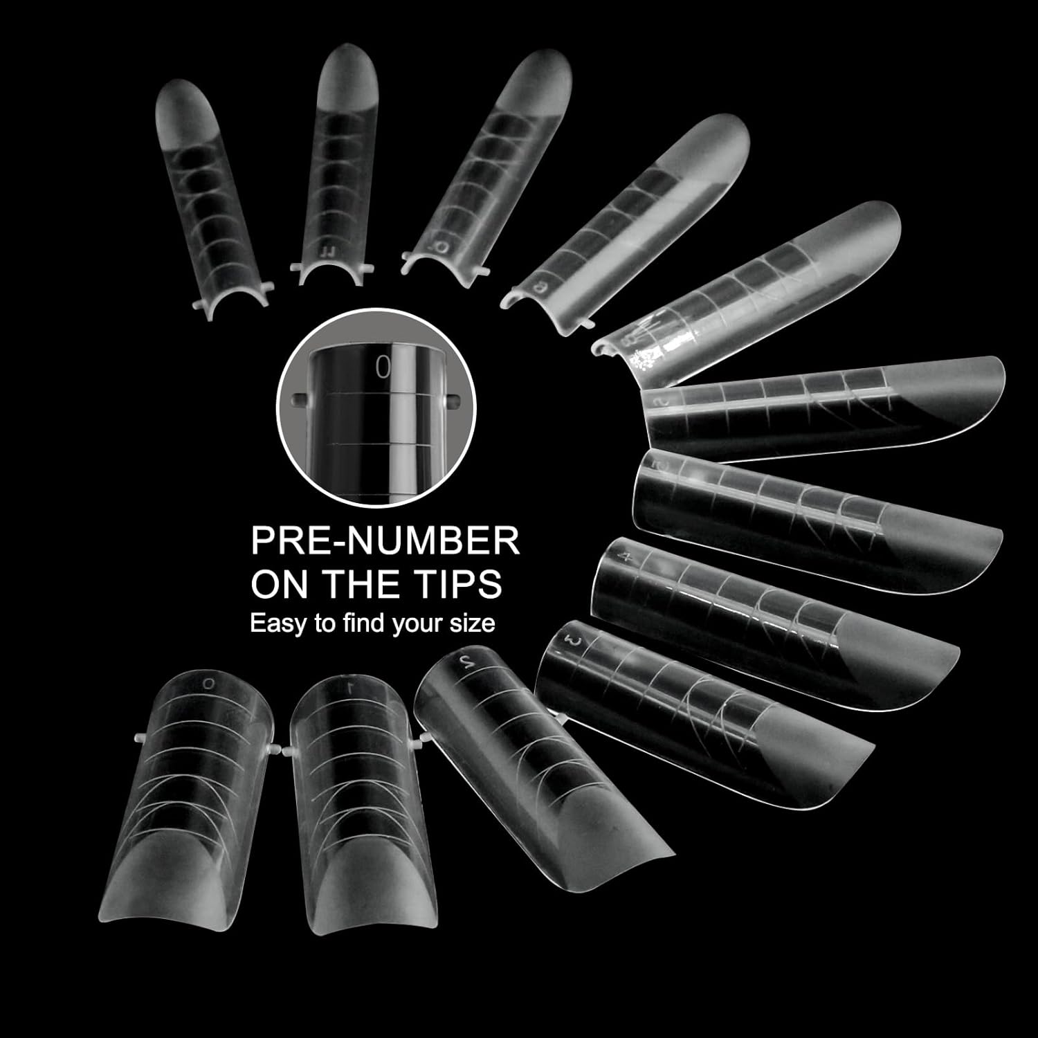 120 Pcs Dual Nail Forms,Matte Square & C-Curved Extension Poly Nail Gel Nail Molds 12 Sizes for Gel Glue, Full Cover Nail Art Design Salon & DIY-GlimoraGlow