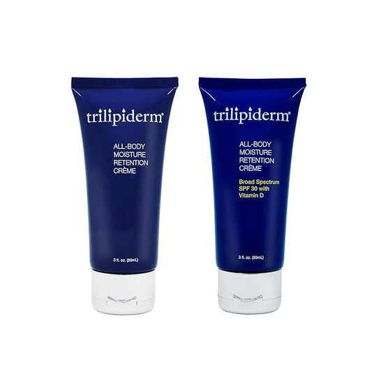 Trilipiderm Travel Size Moisturizer Sunscreen 3oz – The Stowaways Overnight, Travel Size, Getaway – Hydration for Body and Face 1 x SPF 30 Sunblock and 1 x All-Body Moisturizer-GlimoraGlow