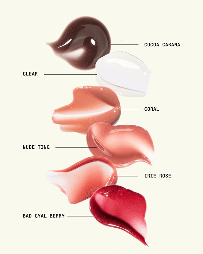 Cay Skin Isle Lip Balm SPF 30 – High Shine, Hydrating + Sheer Lip Gloss in Vanilla Brown Sugar Flavor – Formulated with Natural Ingredients for All Skin Tones – Clear-GlimoraGlow