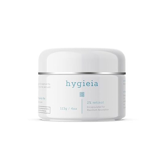 Hygieia + Encapsulated 2% Retinol Cream, 4oz – Liposomal Anti-Wrinkle Cream for Face, Neck & Body – Fast & Deep Cellular Absorption – Day or Night Cream for Firming, Lifting & Repairing Aging Skin-GlimoraGlow