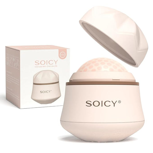 Leeshine Ice Roller Ball for Face and Eyes - Facial Skin Care Tools with a Large Roller and Carry Case Self Care Gift.Men Women (S50-Pink)-GlimoraGlow