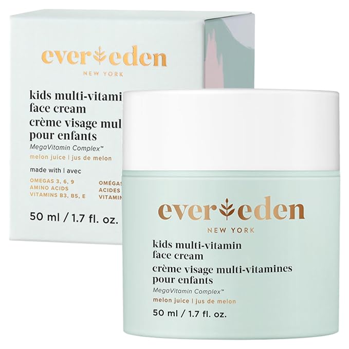 Evereden Kids Face Cream: Melon Juice, 1.7 oz. | Face Lotion | Clean and Non-Toxic Face Moisturizer | Multi-Vitamin Skin Care for Kids-GlimoraGlow