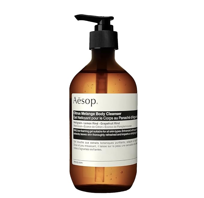 Aesop Citrus Melange Body Cleanser | Gentle Low-Foaming Gel Cleanser For Skin | Citrus Aroma with Botanical Extracts | 16.9 oz / 500 mL-GlimoraGlow