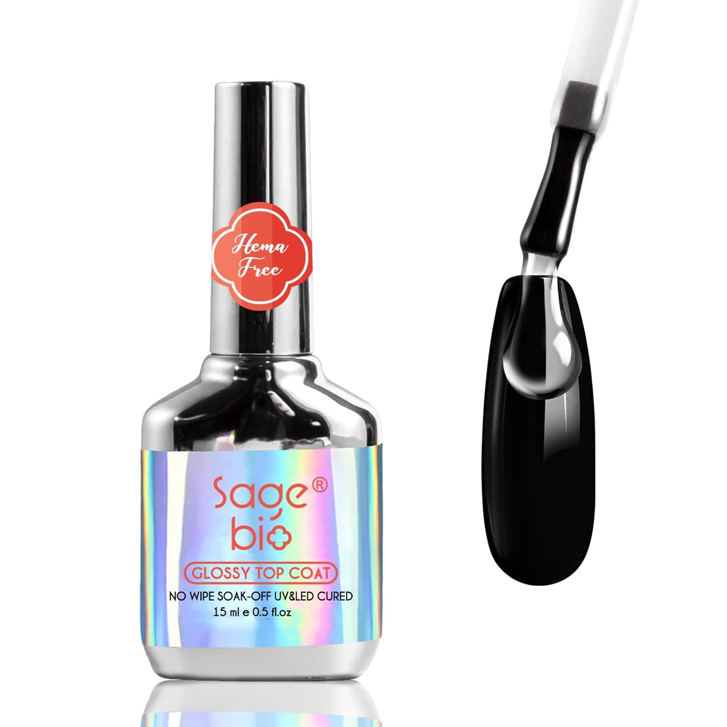 15ml Gel Top Coat Glossy Top Coat– Long Lasting Professional Nail Art Home Salon-GlimoraGlow