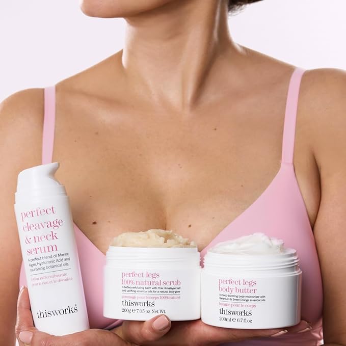 This Works Perfect Cleavage & Neck Serum with Marine Algae & Hyaluronic Acid – Neck Cream Firms & Hydrates – 5 fl oz-GlimoraGlow