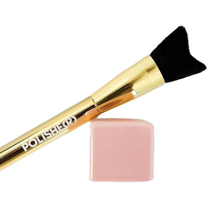 Polishe(r) Lash Cleansing Brush by SoCal Beauty - Ultra-Soft Synthetic Bristles for Gentle Lash Line Cleaning, Pairs Perfectly with Keep It Squeaky Cleanser-GlimoraGlow