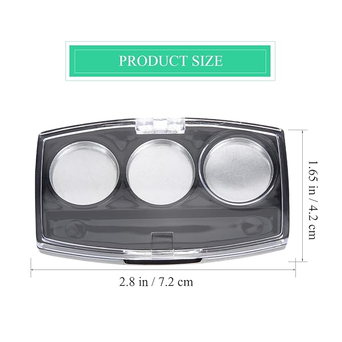 10Pcs Empty Magnetic Eyeshadow Palette Empty Eyeshadow Pans Containers Eyeshadow Palettes 3 Grids Makeup Pans Cosmetic Pans Eyeshadow Makeup Containers for Women Girls-GlimoraGlow