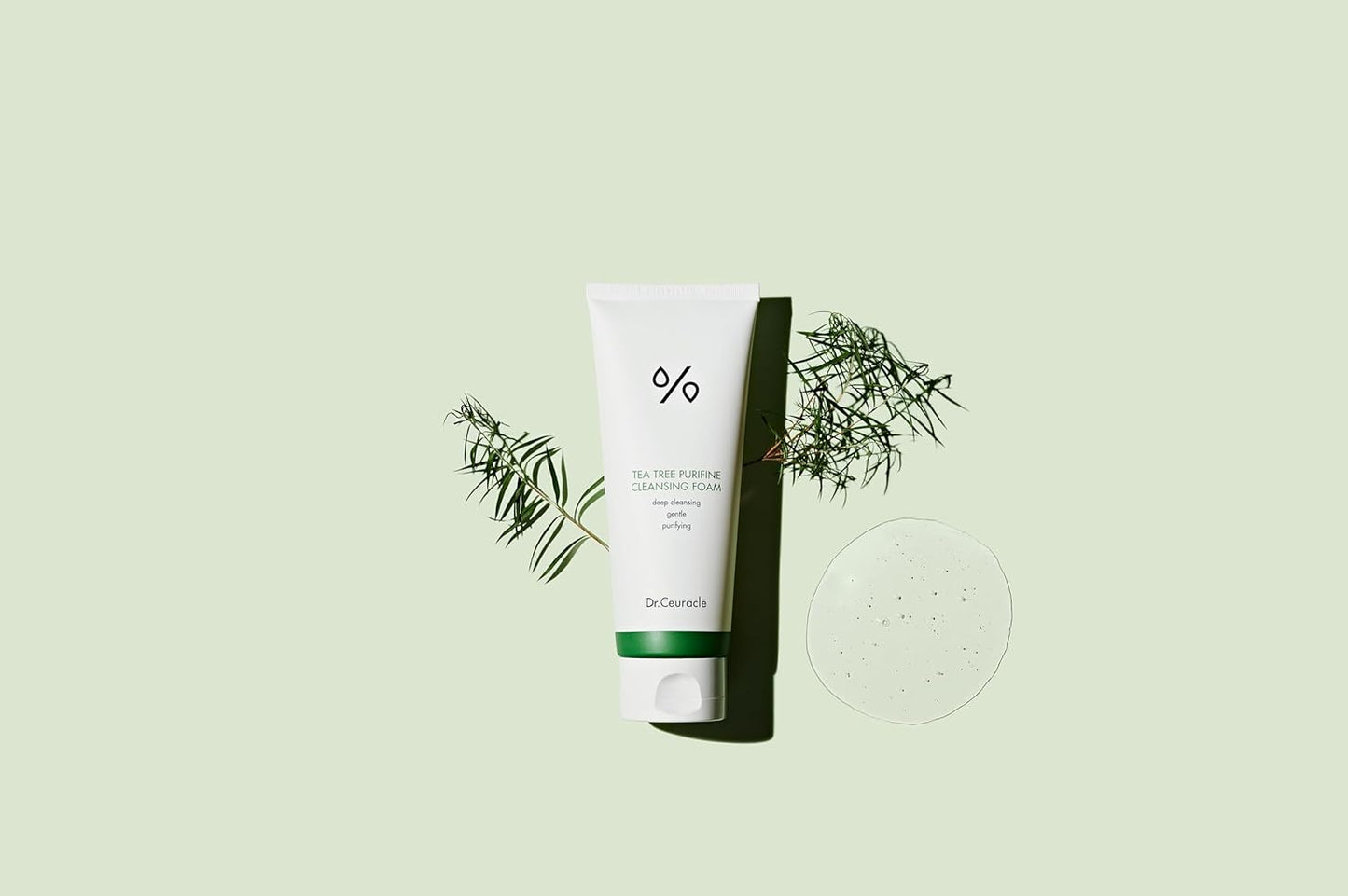 Dr.Ceuracle by leegeehaam Tea Tree Purifine Cleansing Foam (150ml / 5.07 fl. oz.) - Gel to Foam Mild Soothing Daily Cleanser with Fine Bubbles, Sebum Reducing and Hydrating for Sensitive Skin-GlimoraGlow