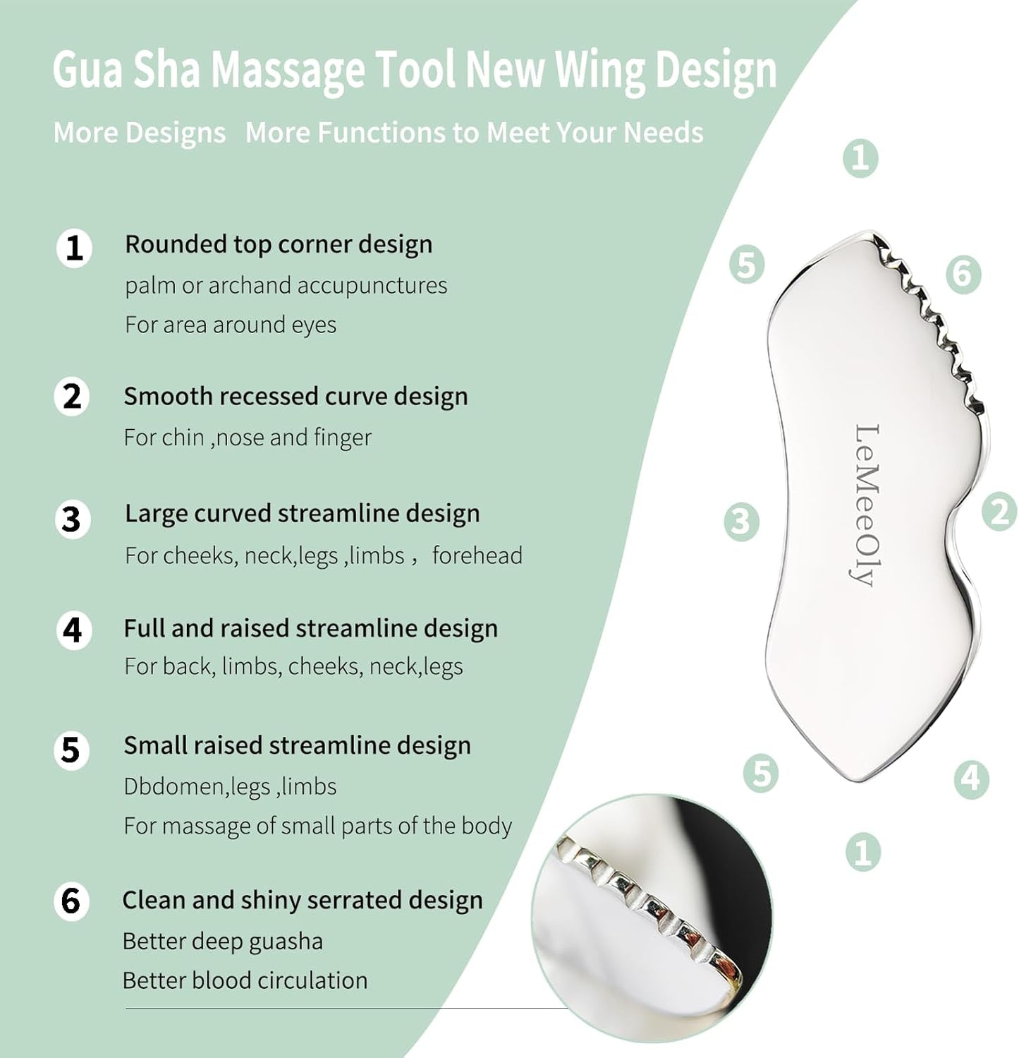 Face Roller Massager Skin & Gua Sha Facial Tools Stainless Steel, Facial Massage Skin Care for Face Neck Body, Reduce Puffiness Remove Wrinkles, Valentines Gift for Women-GlimoraGlow