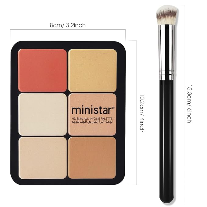 12 Colors Cream [Blush+Contour+Concealer+Highlighter] Makeup Palette for Cheeks - Multi-functional Makeup Palette with Brush, Natural Matte Long Wearing, Waterproof Face Makeup Palette (#05)-GlimoraGlow