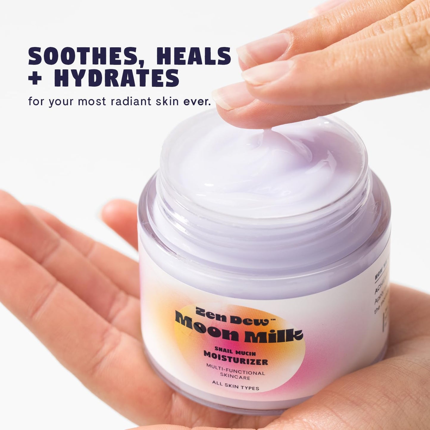 Moon Milk Snail Mucin Moisturizer Gel Cream 3.52 Oz - Blue Light Skin Defense - Korean Snail Mucin Serum Cream that Replenishes Moisture & Leaves Skin Brighter, Plumper, Soothed & Smooth - 2 Pack-GlimoraGlow