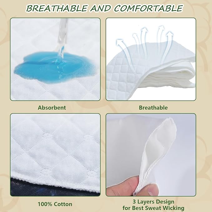 16 Pack Cotton Tummy Liners and Bra Liners Set for Sweat Rash Skin Folds Plus Size Women Sweating Supplies-GlimoraGlow