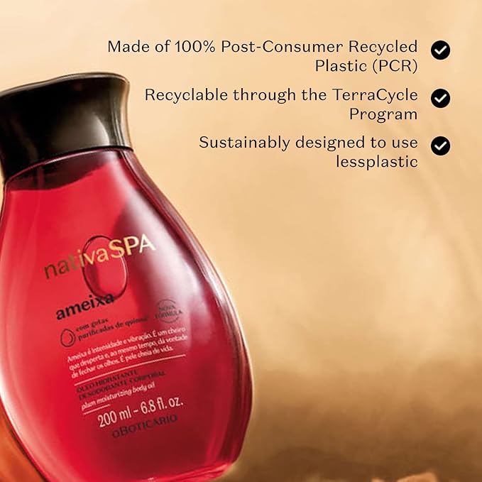 Nativa SPA by O Boticario Plum Body Oil, Enriched with Purified Quinoa Drops to Boost Hydration, 6.8 Ounce-GlimoraGlow