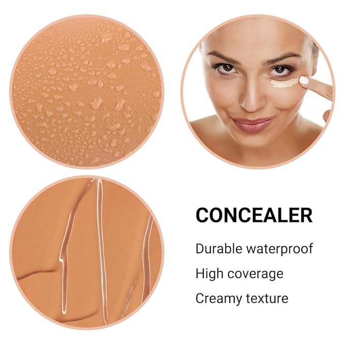 1 Pack Matte Oil Free Concealer Foundation Cream,Professional Make-up Base Facial Matte Full Coverage Liquid Tattoo Concealer Hide Foundation Primer Makeup.Long-Lasting-1 Fl.Oz (06 TAN)-GlimoraGlow