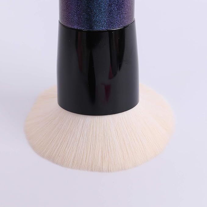 ENERGY Foundation Makeup Brush With Brush Clean Flat Top Kabuki for Face - Perfect For Blending Liquid, Cream or Flawless Powder Cosmetics - Buffing, Stippling, Concealer - Premium Quality Synthetic Dense Bristles-GlimoraGlow