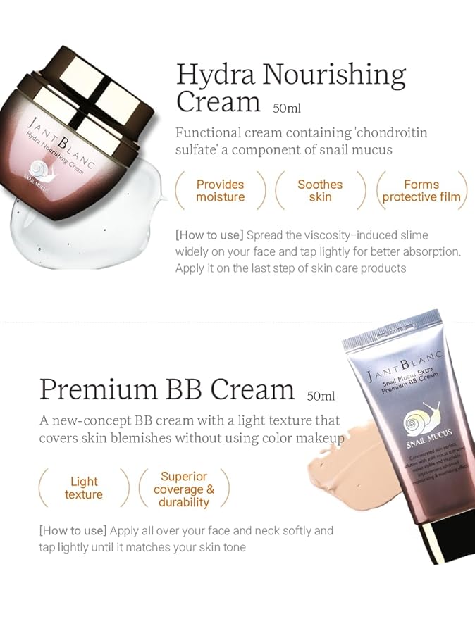 Jantblanc Snail -Mucus Skin Care Set (Skin Care 4 Set)-GlimoraGlow