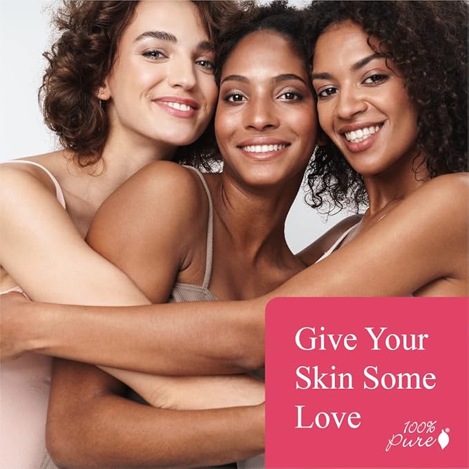 100% PURE Healthy Foundation Full Face Coverage Makeup, Liquid Matte Finish with Anti-Aging Benefits - Vegan Gorgeous Fruit Pigmented White Peach Color (Light with Warm Undertone) - 1 Fl Oz-GlimoraGlow